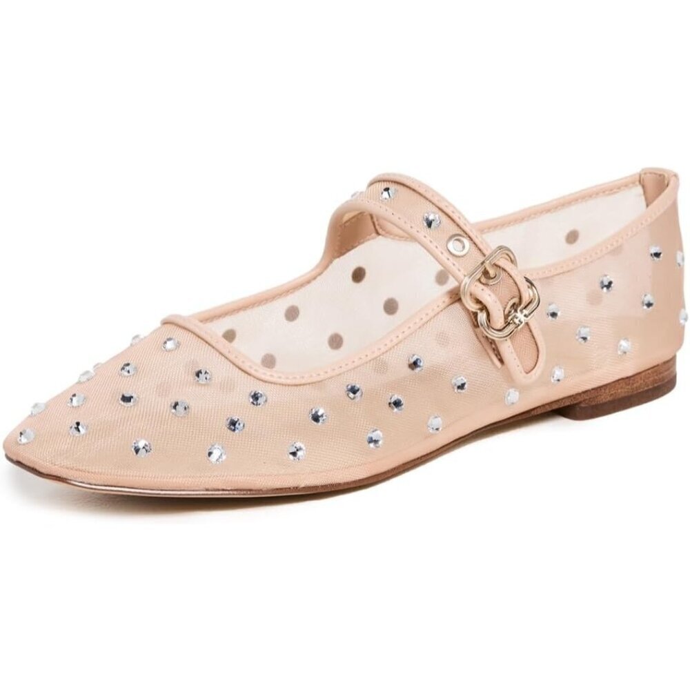 Sam Edelman Womens Vintage Pink Polyester Closed Pointed Toe Ballet Flat Shoes